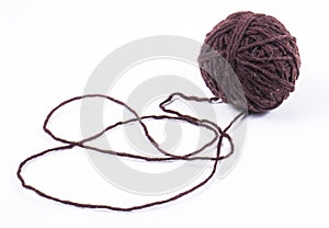 Brown wool ball