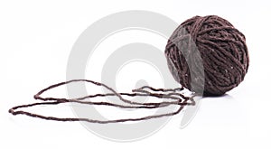 Brown wool ball