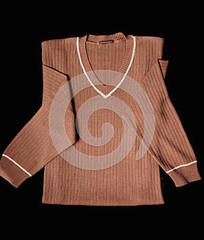 Brown wool jumper cloth