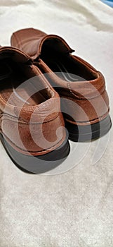 brown working boot closeup view