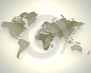 Brown world map