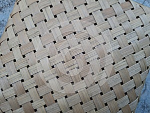 Brown woven bamboo background can be used for room decoration