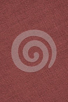 Brown woven surface close-up. Linen net texture. Dark fabric len background. Textured braided vertical backdrop. Sewing and