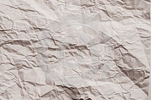 Brown wrinkled paper sheet eco friendly background