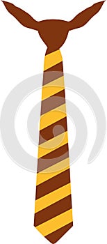 Brown and yellow striped tie