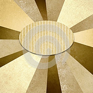 Brown yellow sunburst background radial design