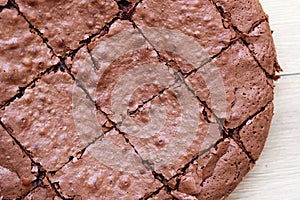 brownie sliced in squares