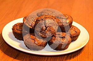 Brownies hot out of oven ready to eat