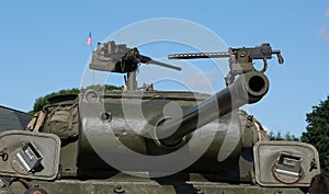 Browning M2 50 calibre on tank turret mount. Also 30 calibre. photo