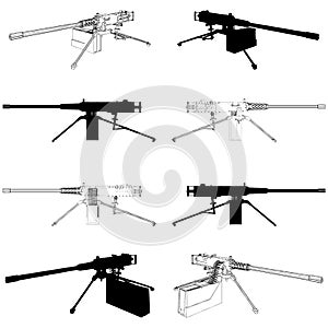 Browning Machine Gun Vector 02