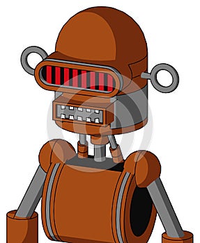 Brownish Droid With Dome Head And Square Mouth And Visor Eye