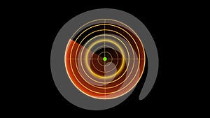 Brownish Orange Color Radar Screen