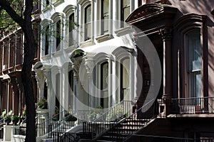 Brownstone homes, Brooklyn Heights, New York City photo