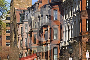 Brownstone townhouses photo