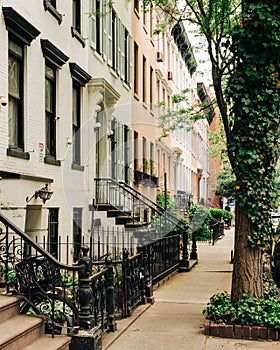 Brownstones in the Gramercy Park neighborhood, Manhattan, New York City