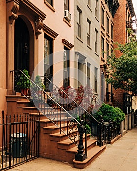 Brownstones in the Gramercy Park neighborhood, Manhattan, New York City photo