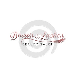 Brows and lashes logo design photo