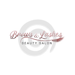 Brows and lashes logo design
