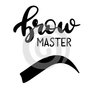 Brows lettering vector illustration