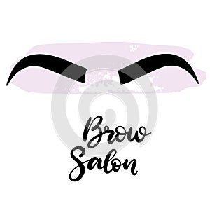 Brows lettering vector illustration