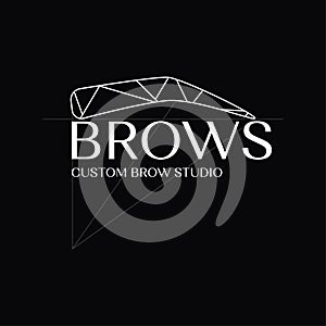 Brows studio logo design, brows architecture logo