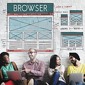 Browse Browser Connect Internet Layout Concept