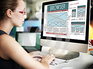 Browse Browser Connect Internet Layout Concept photo