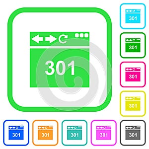 Browser 301 Moved Permanently vivid colored flat icons