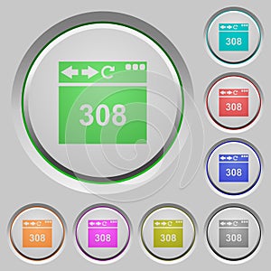 Browser 308 Permanent Redirect push buttons