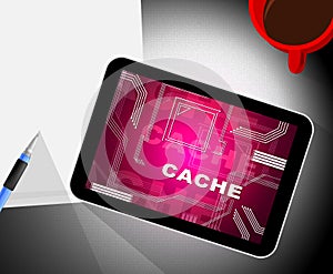 Browser Cache Webpage Offline Memory 2d Illustration photo