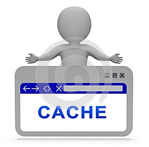 Browser Cache Webpage Offline Memory 3d Rendering photo