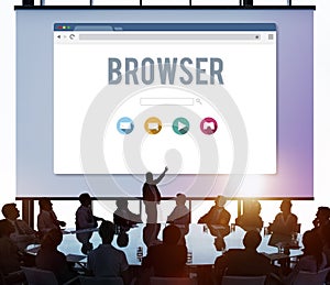 Browser Content Functionality Information Internet Concept