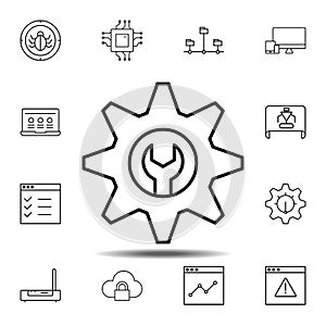 browser, design icon. Simple thin line, outline vector element of Web Design Development icons set for UI and UX, website or