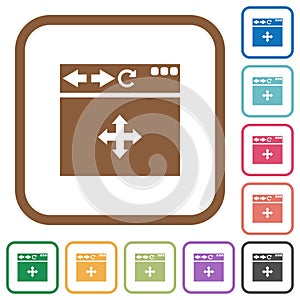 Browser drag and drop simple icons