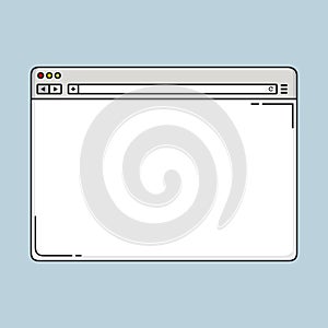 Browser element with search engine interface bar template