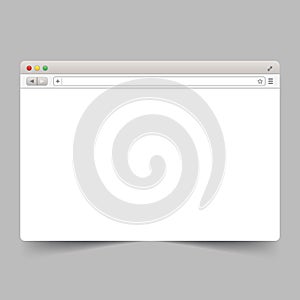 Browser element with search engine interface bar template vector