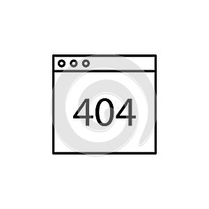 browser, error icon. Simple outline vector of Web Design Development  set icons for UI and UX, website or mobile application