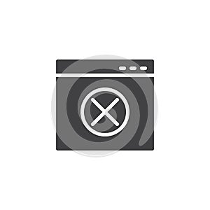 Browser error window vector icon