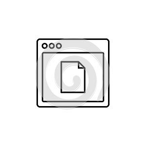 browser file webpage icon. Element of internet browser for mobile concept and web apps icon. Thin line icon for website design and
