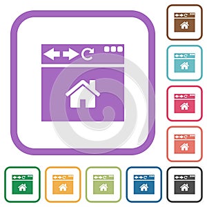 Browser home page simple icons