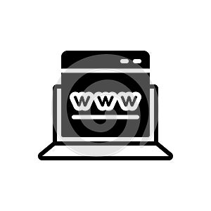 Black solid icon for Browser, optimization and software
