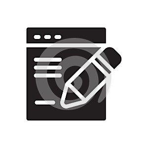 Browser vector glyph flat icon