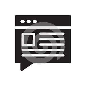 Browser vector glyph flat icon