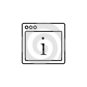 browser information webpage icon. Element of internet browser for mobile concept and web apps icon. Thin line icon for website