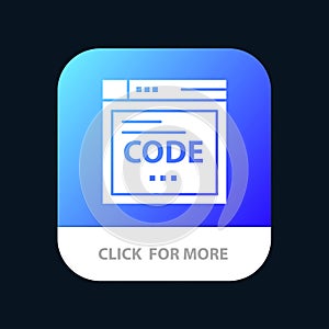 Browser, Internet, Code, Coding Mobile App Icon Design