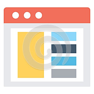 Browser Isolated Vector Illustration Icon editable