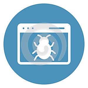 Browser, malware Isolated Vector icon which can easily modify or edit