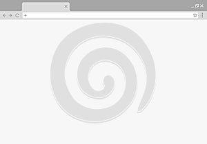 Browser new window. Website mockup. Empty web bar. Blank flat computer frame template.