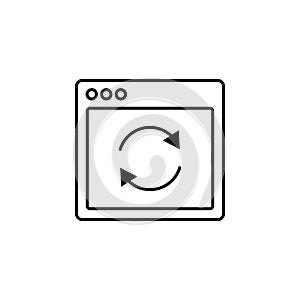 browser refresh webpage icon. Element of internet browser for mobile concept and web apps icon. Thin line icon for website design