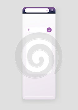 Browser search bar. Web page internet browser button, search box template. Internet search system. Simple element of
